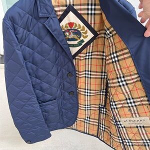 Men’s Large Burberry Navy Quilted Men's Jacket